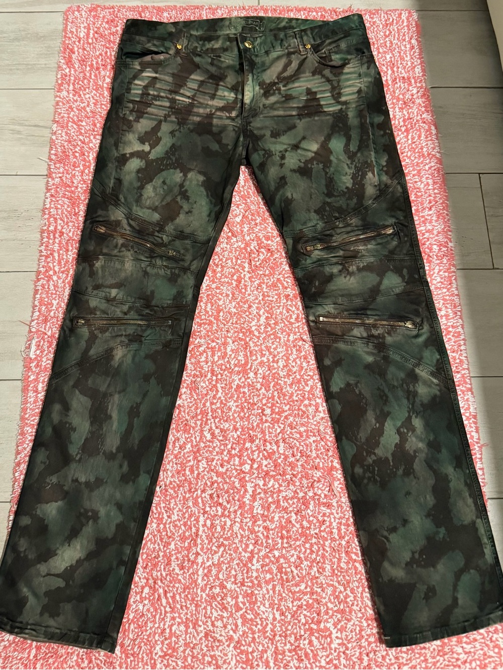 Robin’s Jeans Camo Moto Jeans with Zip Details